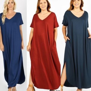 🌻2 for $35🌻 Comfy V-Neck Maxi Dress